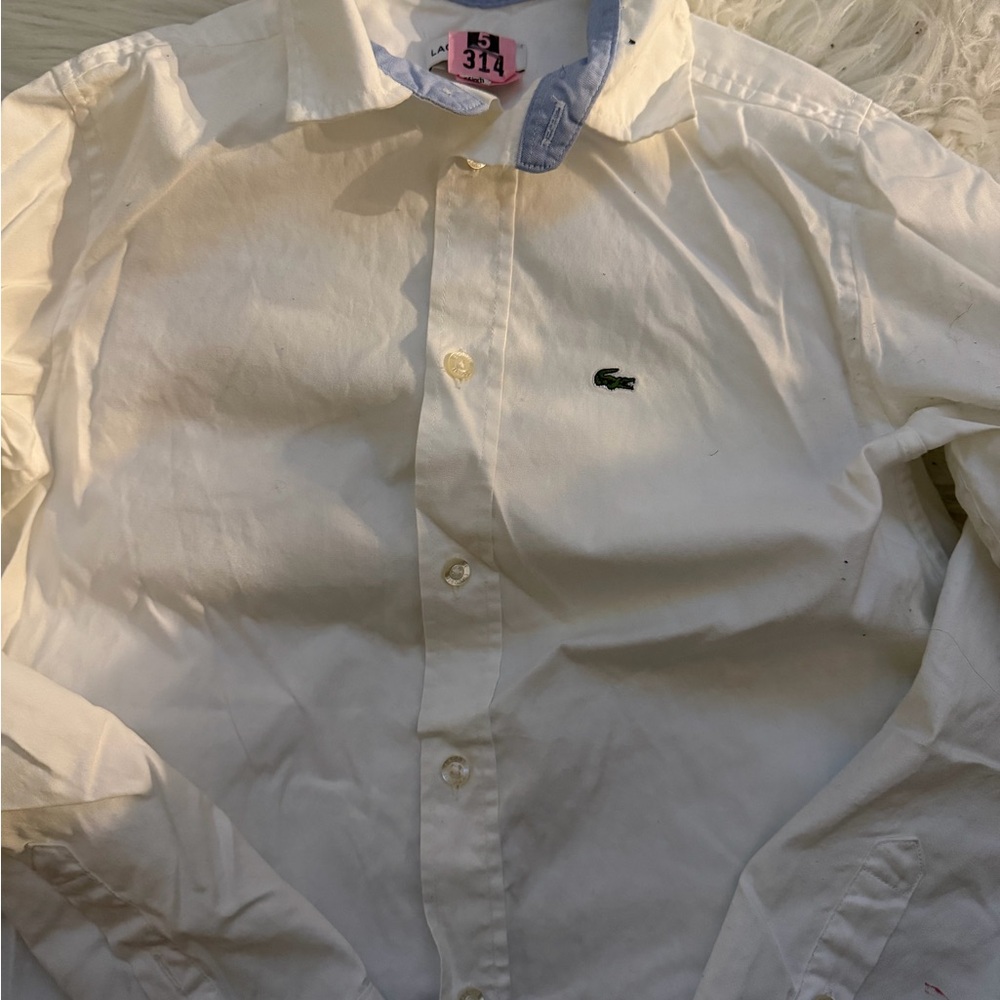 Lacoste kids Cream Button Down Shirt